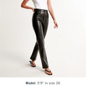 Vegan Leather 90s Straight Pant
Black Leather Pants